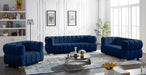 Meridian Furniture - Gwen Velvet Sofa in Navy - 670Navy-S - GreatFurnitureDeal