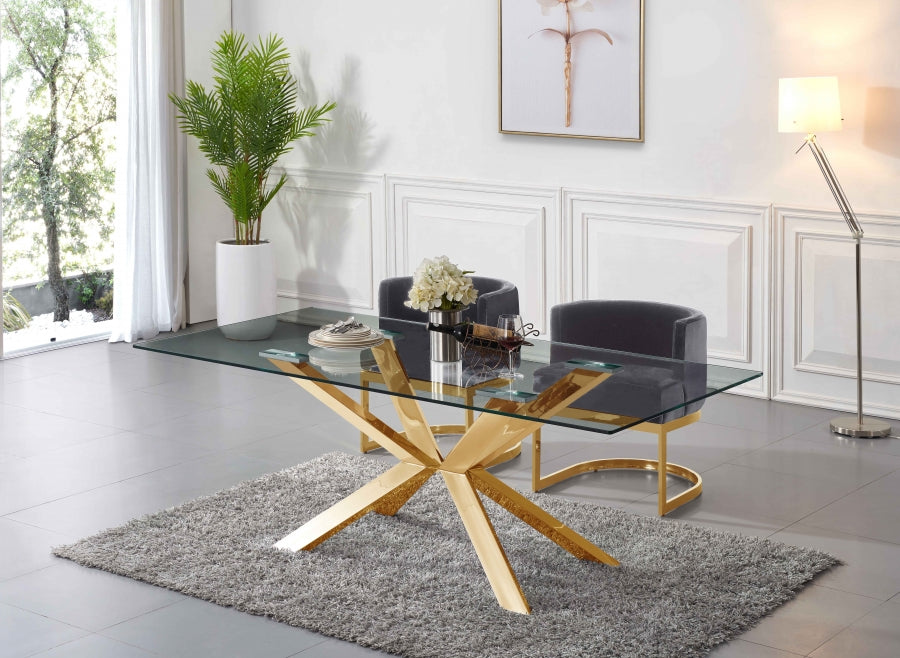 Meridian Furniture - Capri Dining Table in Gold - 716-T - GreatFurnitureDeal