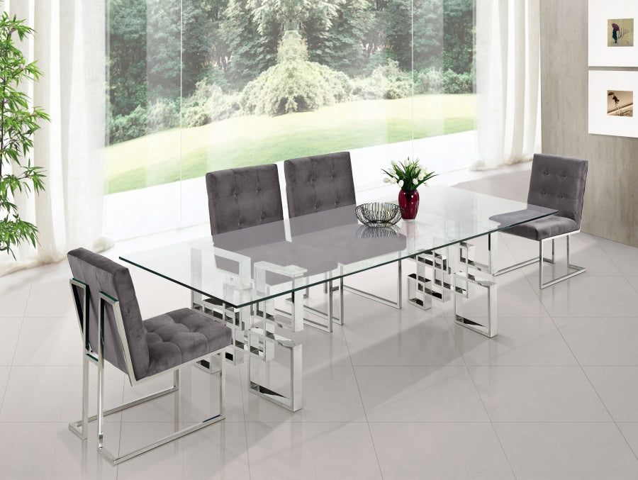 Meridian Furniture - Alexis Dining Table in Chrome - 731-T - GreatFurnitureDeal