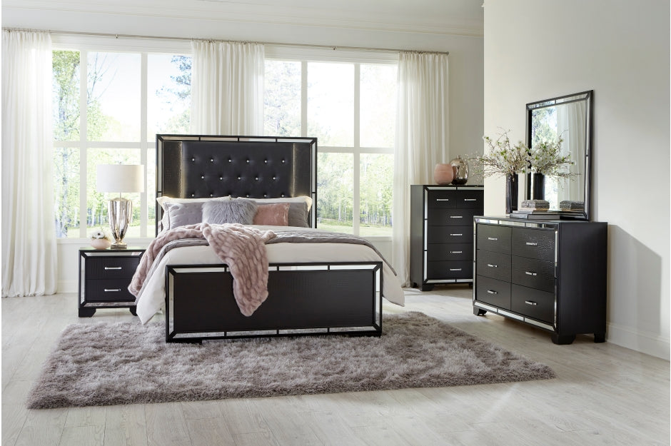 Homelegance - Aveline 3 Piece California King Bedroom Set in Black - 1428BKK-1CK*3