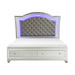 Homelegance - Leesa California King Platform Bed with Footboard Storage in Silver - 1430K-1CK* - GreatFurnitureDeal