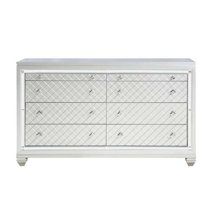 Homelegance - Leesa Dresser in Silver - 1430-5 - GreatFurnitureDeal