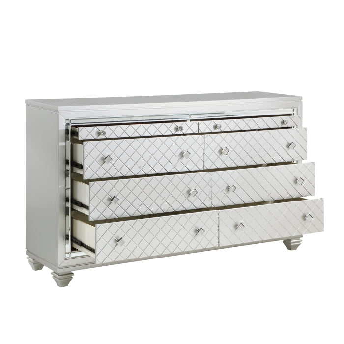 Homelegance - Leesa Dresser in Silver - 1430-5 - GreatFurnitureDeal