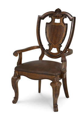 ART Furniture - Old World Double Pedestal Dining Room Set with Leather Seat & Shield Back Chairs - ART-143221-2606-set