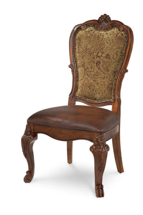 ART Furniture - Old World Upholstered Back Side Chair in Medium Cherry (Set of 2) - 143206-2606 - GreatFurnitureDeal