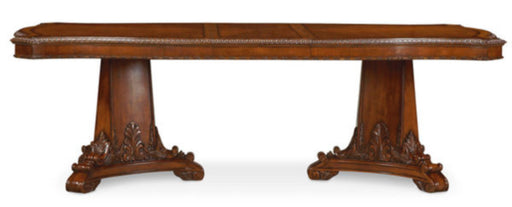 ART Furniture - Old World Double Pedestal Dining Table Base and Top in Medium Cherry - 143221-2606 - GreatFurnitureDeal