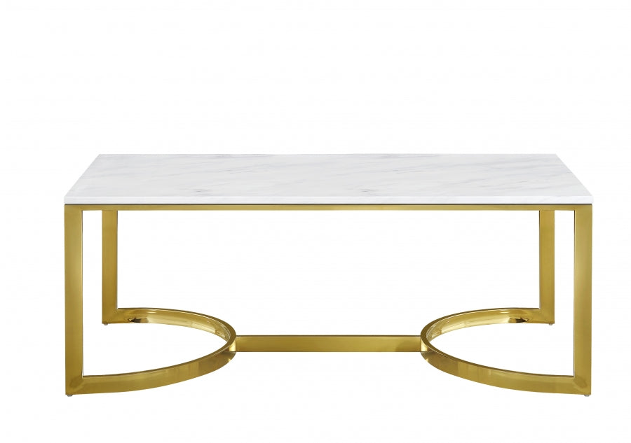 Meridian Furniture - London 3 Piece Occasional Table Set in Gold - 217-3SET - GreatFurnitureDeal