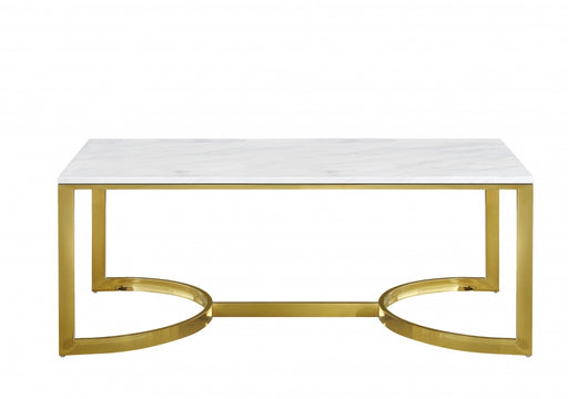 Meridian Furniture - London Coffee Table in Gold - 217-C - GreatFurnitureDeal