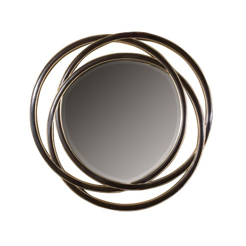 Uttermost - Odalis Round Beveled Mirror in Matte Black - 14522 B