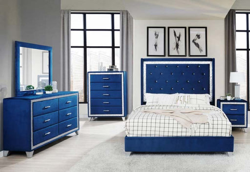 Myco Furniture - Larkin Dresser with Mirror in Blue - LK400-DR-M - GreatFurnitureDeal