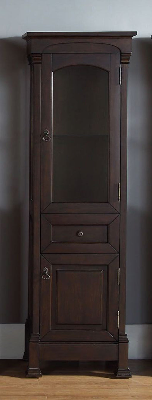 James Martin Furniture - Brookfield Linen Cabinet, Burnished Mahogany - 147-114-5066 - GreatFurnitureDeal