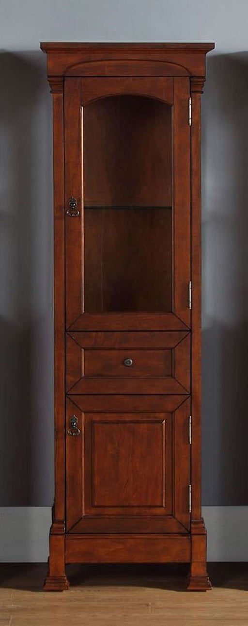 James Martin Furniture - Brookfield Linen Cabinet, Warm Cherry - 147-114-5086 - GreatFurnitureDeal