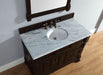James Martin Furniture - Brookfield 48" Burnished Mahogany Single Vanity w- Drawers with 3 CM Carrara Marble Top - 147-114-5266-3CAR - GreatFurnitureDeal