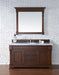 James Martin Furniture - Brookfield 60" Warm Cherry Single Vanity with 3 CM Carrara Top - 147-114-5381-3CAR - GreatFurnitureDeal