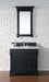 James Martin Furniture - Brookfield 36" Antique Black Single Vanity w/ Drawers with 3 CM Carrara Marble Top - 147-114-5536-3CAR