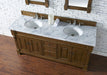 James Martin Furniture - Brookfield 72" Country Oak Double Vanity with 3 CM Carrara Marble Top - 147-114-5771-3CAR