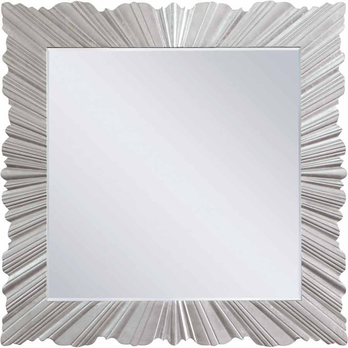 Meridian Furniture - Silverton Mirror in Silver Leaf - 448-M