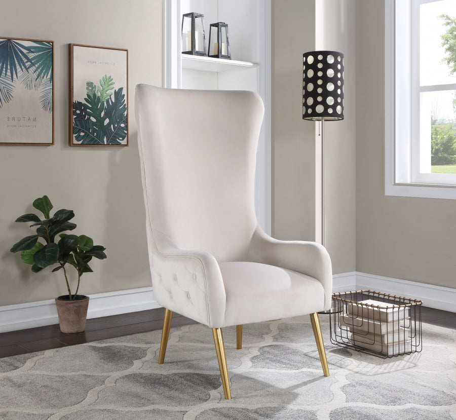 Julia cream wingback online chair