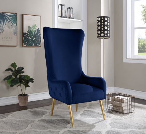 Meridian Furniture - Alexander Accent Chair in Navy - 536Navy - GreatFurnitureDeal