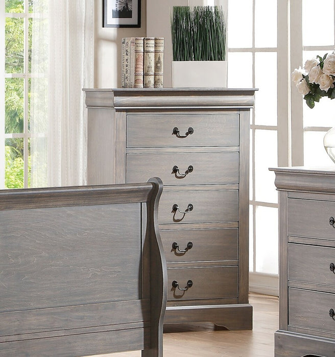 Acme Furniture - Louis Philippe III Chest in Antique Gray - 25506 - GreatFurnitureDeal