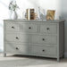 GFD Home - Gray Solid Wood 5 Pieces King Bedroom Sets(bed+nightstand*2+chest+dresser）NEW - GreatFurnitureDeal