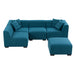 GFD Home - Sectional Sofa with Removable Ottoman Green - GreatFurnitureDeal