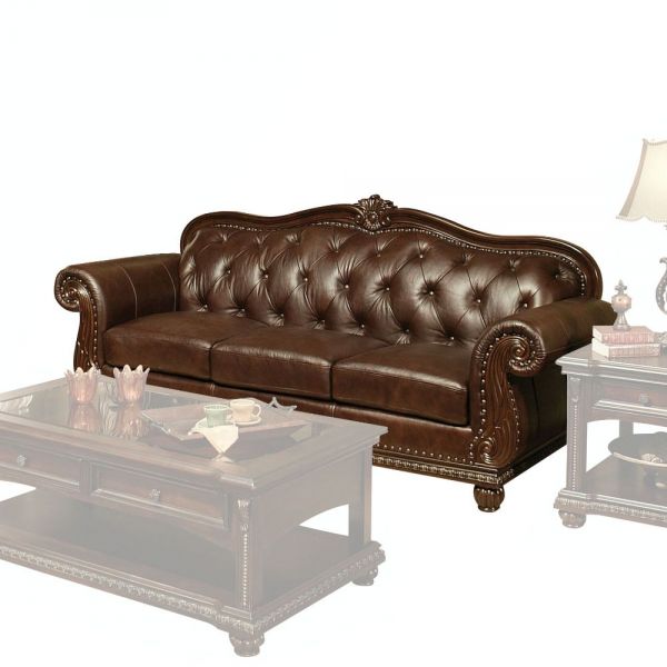 Acme Furniture - Anondale 2 Piece Top Grain Leather Sofa Set in Espresso - 15030-2SET