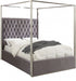 Meridian Furniture - Porter Velvet Queen Bed in Grey - PorterGrey-Q - GreatFurnitureDeal
