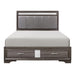 Homelegance - Luster California King Platform Bed with Footboard Storage in Gray - 1505K-1CK* - GreatFurnitureDeal