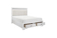 Homelegance - Luster 3 Piece California King Platform Bedroom Set in White - 1505WK-1CK-3SET - GreatFurnitureDeal