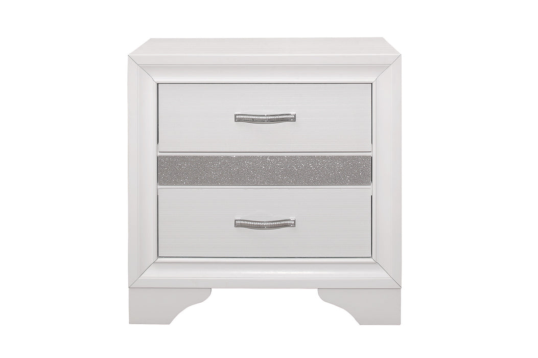 Homelegance - Luster 3 Piece Queen Platform Bedroom Set in White - 1505W-1-3SET - GreatFurnitureDeal