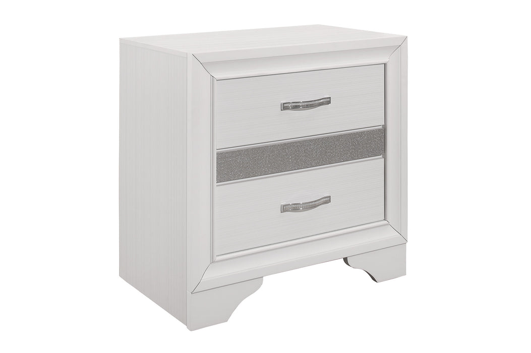 Homelegance - Luster Night Stand in White - 1505W-4