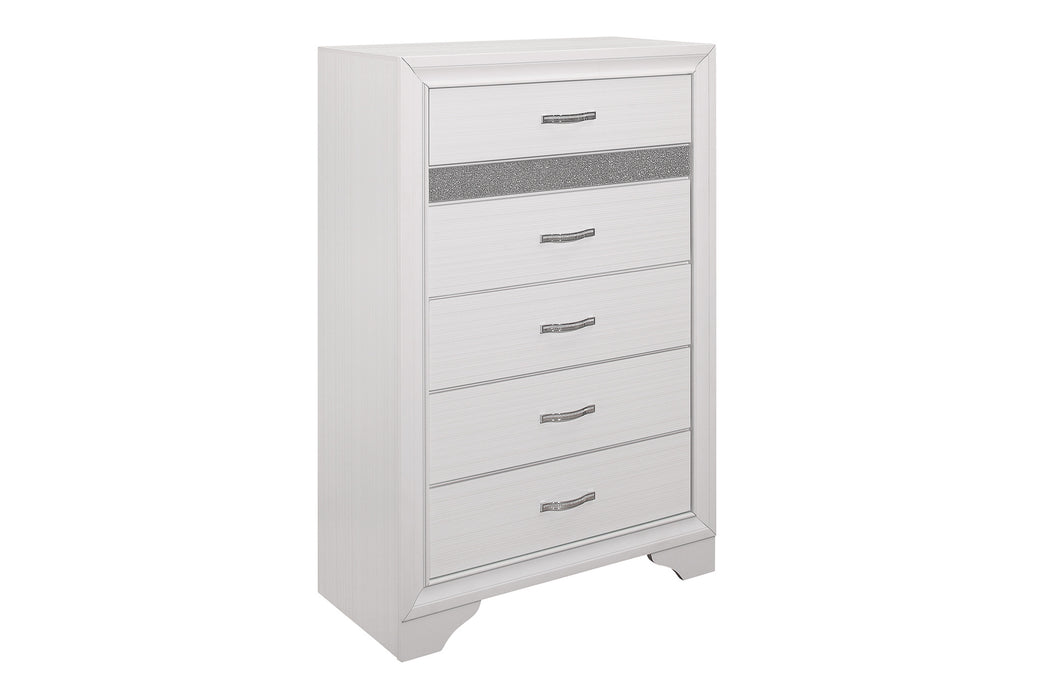 Homelegance - Luster Chest in White - 1505W-9 - GreatFurnitureDeal