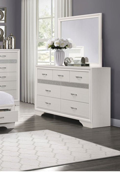 Homelegance - Luster Dresser and Mirror in White - 1505W-6 GreatFurnitureDeal Homelegance - Luster Dresser and Mirror in White - 1505W-6 GreatFurnitureDeal