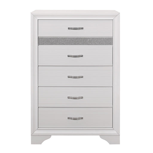 Homelegance - Luster Chest in White - 1505W-9 - GreatFurnitureDeal