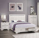 Homelegance - Luster 3 Piece California King Platform Bedroom Set in White - 1505WK-1CK-3SET - GreatFurnitureDeal