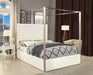Meridian Furniture - Porter Velvet Queen Bed in White - PorterWhite-Q - GreatFurnitureDeal