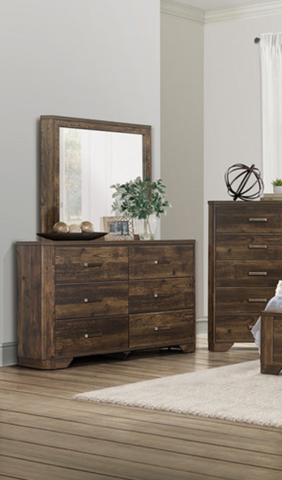 Homelegance - Jocelyn Dresser with Mirror in Rustic Brown - 1509-6 - GreatFurnitureDeal