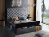 Meridian Furniture - Bliss Velvet King Bed in Grey - BlissGrey-K - GreatFurnitureDeal