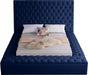 Meridian Furniture - Bliss Velvet King Bed in Navy - BlissNavy-K - GreatFurnitureDeal