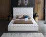 Meridian Furniture - Bliss Velvet Queen Bed in White - BlissWhite-Q - GreatFurnitureDeal
