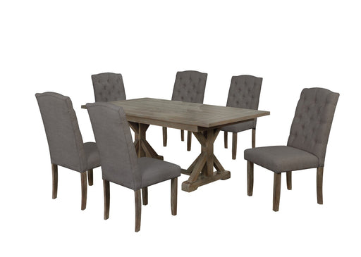 Mariano Furniture - D300 7 Piece Dining Table Set in Gray - BQ-D300-7 - GreatFurnitureDeal