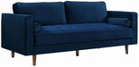 Meridian Furniture - Emily Velvet Sofa in Navy -  625Navy-S - GreatFurnitureDeal