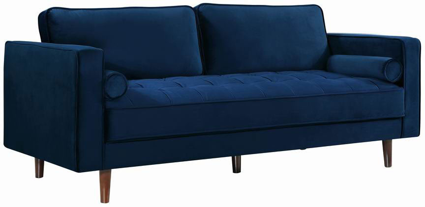 Meridian Furniture - Emily 3 Piece Living Room Set in Navy - 625Navy-S-3SET