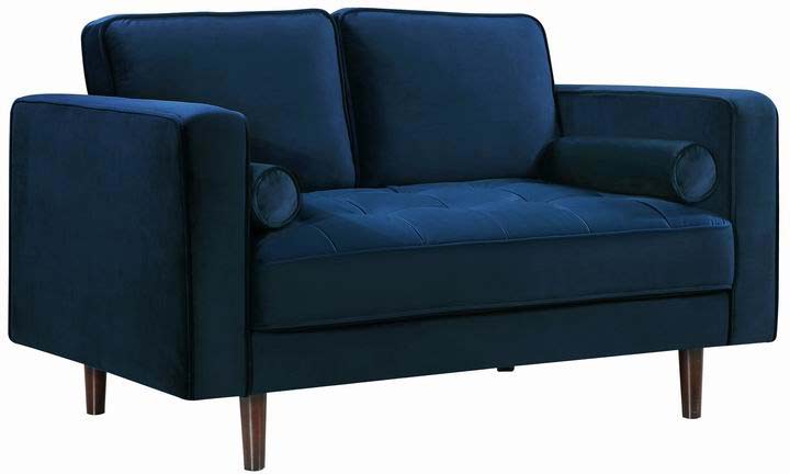 Meridian Furniture - Emily 3 Piece Living Room Set in Navy - 625Navy-S-3SET