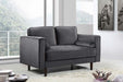 Meridian Furniture - Emily Velvet Loveseat in Grey - 625Grey-L - GreatFurnitureDeal