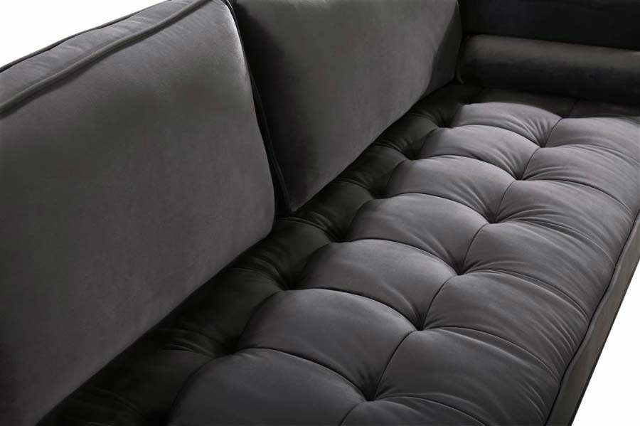 Meridian Furniture - Emily 3 Piece Living Room Set in Grey - 625Grey-S-3SET - GreatFurnitureDeal