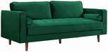 Meridian Furniture - Emily Velvet Sofa in Green -  625Green-S - GreatFurnitureDeal