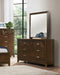 Homelegance - Aziel Dresser With Mirror in Walnut - 1535-6 - GreatFurnitureDeal