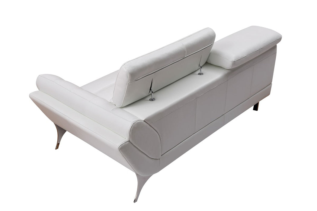 VIG Furniture - Divani Casa Graphite Modern White Leather Sectional Sofa - VGCA1541-WHT